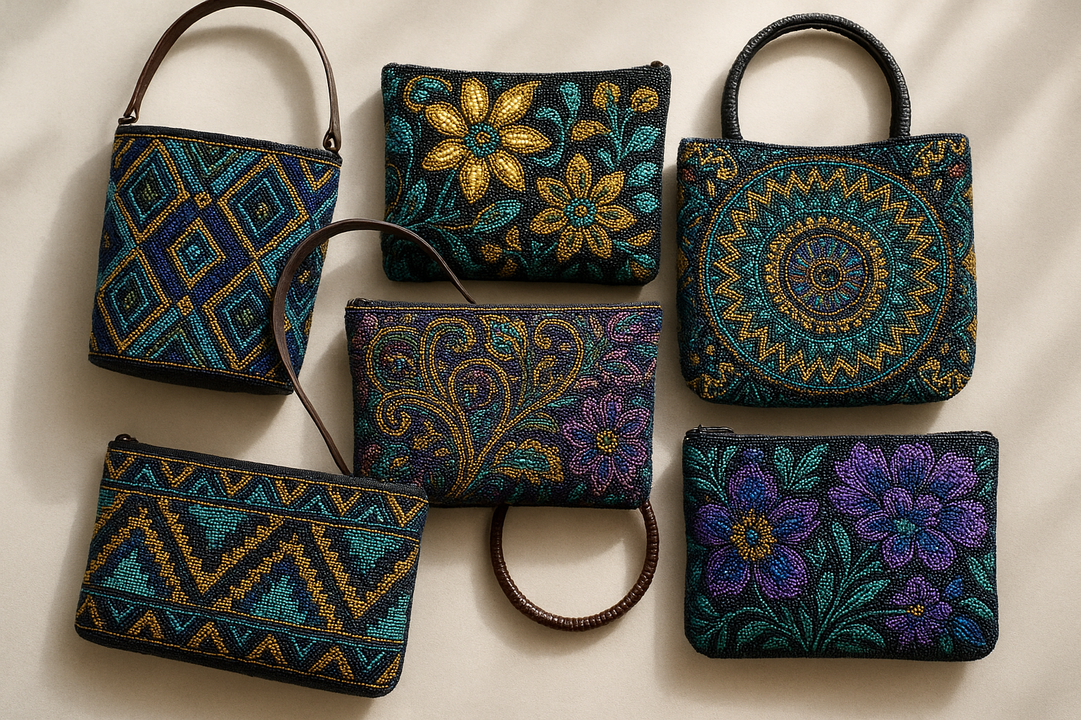 Handmade beaded bags